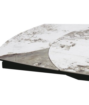 Table Repas GLORIA 1m30 céramique Pandora extensible 8 personnes detail rallonge