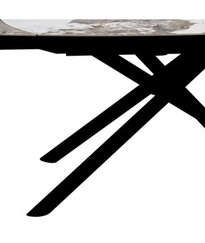 Table Repas GLORIA 1m30 céramique Pandora extensible 8 personnes detail pied