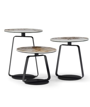 lot 3 sellettes rondes ambra design organique minimaliste céramique pandora