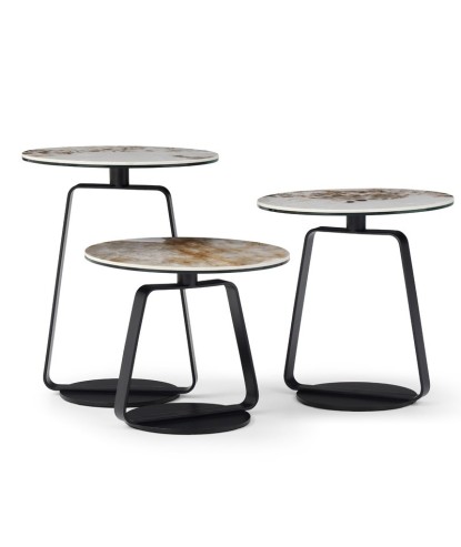 lot 3 sellettes rondes ambra design organique minimaliste céramique pandora