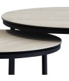 Tables gigognes rondes céramique travertin TRIO (set de 3 tables) Tables gigognes rondes céramique travertin TRIO (set de 3 tables)