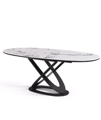 Table salle à manger marbre LAETITIA céramique Yunshan 8-10 personnes