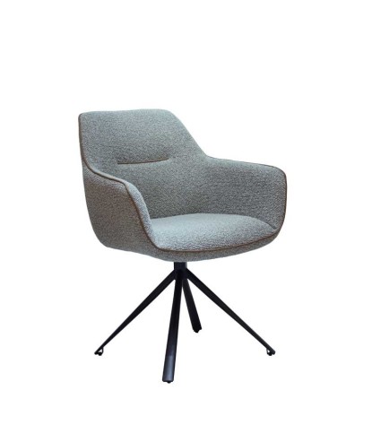 Chaises pivotantes pour table à manger ELVIRA Gris - vendues par 2