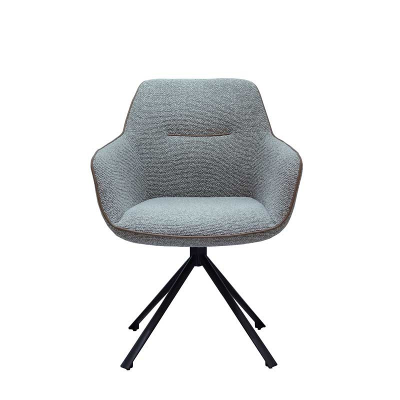 Chaises pivotantes pour table à manger ELVIRA Gris - vendues par 2