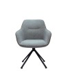 Chaises pivotantes pour table à manger ELVIRA Gris - vendues par 2
