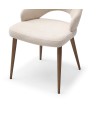 Chaises pour table à manger CRISTINA Rétro-Chic Tissu beige - Lot de 2 Chaises pour table à manger CRISTINA Rétro-Chic Tissu beige - Lot de 2
