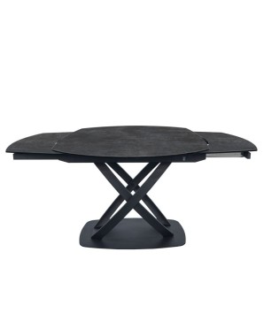 Table à manger extensible 10 personnes GIULIA Acier Corten