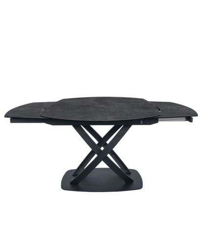 Table à manger extensible 10 personnes GIULIA Acier Corten