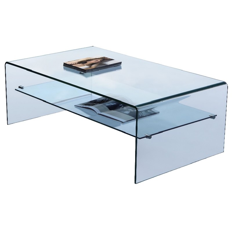 Table basse rectangulaire ECO en verre