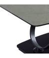 Table basse en verre et  céramique Shadow rectangulaire 2 plateaux pivotants SATURNE Shadow
