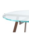 Table basse ronde verre et métal VOGUE design minimaliste