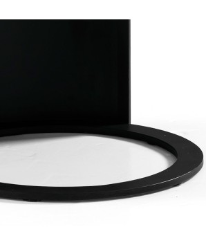 bout de canapé pied métal design industriel ANGLET plateau verre marbré structure