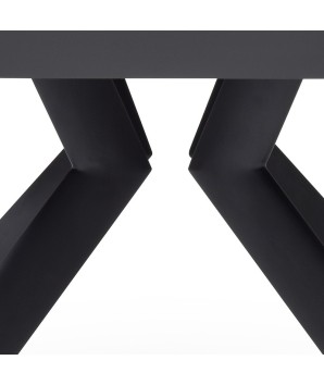 Table repas design SOFIA 1m50 pour 6 8 personnes détail piétement en métal