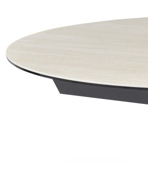 Table à manger SOFIA 6 8 personnes design Italien détail plateau céramique