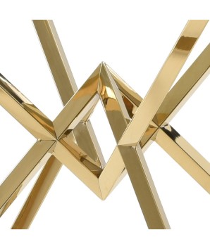 bout de canapé or style art-déco détail croisement pied