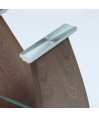 Table basse bois et verre design organique WENDY en noyer Table basse bois et verre design organique WENDY en noyer