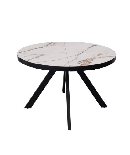 Table à manger 8 personnes allonges papillon céramique Golden stone NATALIA