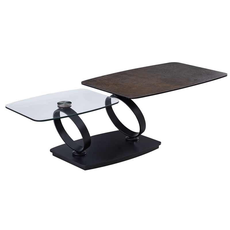 Table basse SATURNE Acier Corten rectangulaire