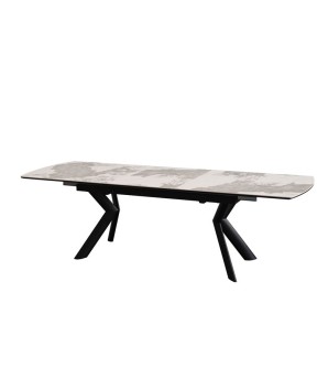 table repas extensible Nina céramique pandora ouverte profil