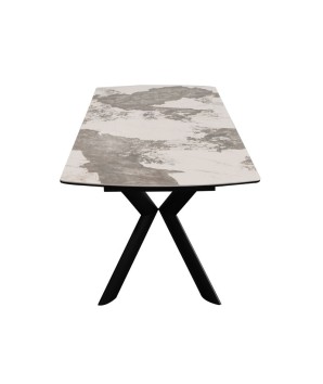 table céramique extensible 10 personnes Nina pandora vue coté