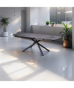 table salle à manger Gloria Shadow extensible 10 personnes