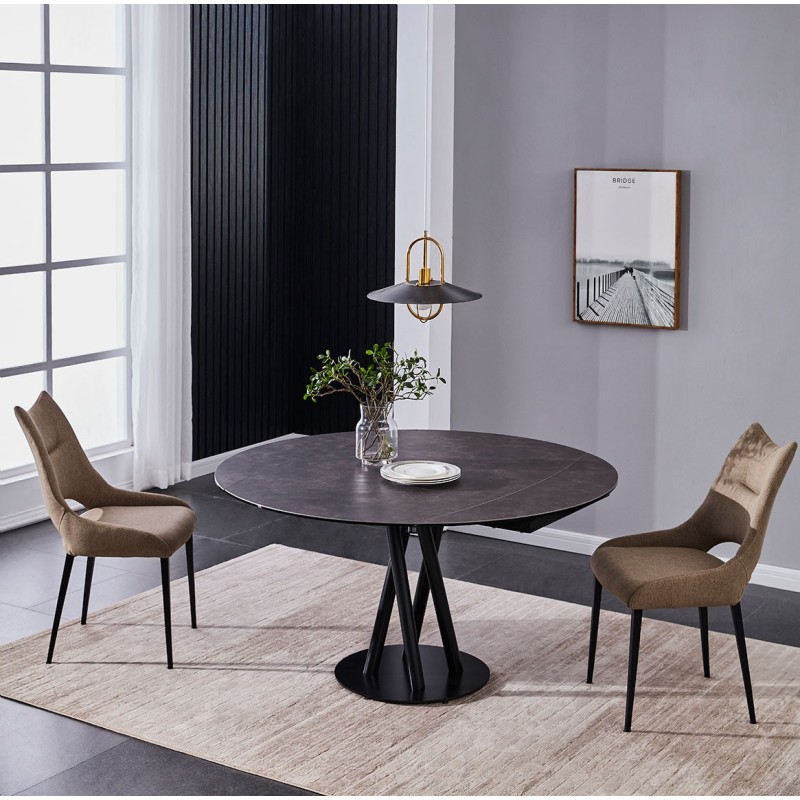 Table repas SARA Acier Corten extensible 6-8 personnes Table repas SARA Acier Corten extensible 6-8 personnes