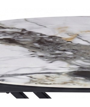 Table relevable STAND UP détail céramique cold jade