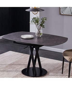 Table repas SARA Acier Corten extensible 6-8 personnes