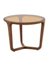 Table basse verre sépia bois noyer SYMPHONIE Petit modèle Table basse verre sépia bois noyer SYMPHONIE Petit modèle