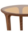 Table basse verre sépia bois noyer SYMPHONIE Petit modèle Table basse verre sépia bois noyer SYMPHONIE Petit modèle
