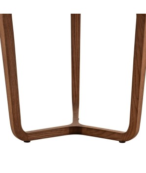 Bout de canapé rond Bois Verre Sepia Design Mid-Century SYMPHONIE