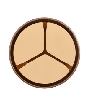 Bout de canapé rond Bois Verre Sepia Design Mid-Century SYMPHONIE