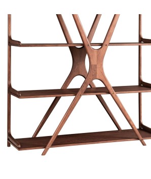 Bibliotheque moderne bois MELODIE detail pied 1