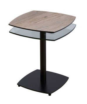 Coin canapé TONGA Wood clair 2 plateaux pivotants