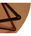 Table basse noyer verre sépia MELODIE Mid-Century moderne