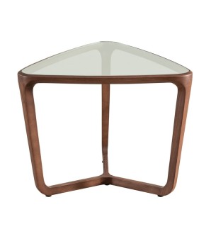 bout de canape design bois BOLERO triangulaire