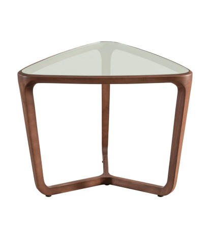 bout de canape design bois BOLERO triangulaire