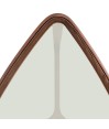 Bout de canapé scandinave noyer verre sépia triangulaire BOLERO