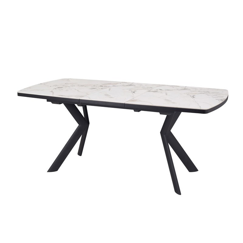 Table repas extensible design industriel ANGELINA cold jade Table repas extensible design industriel ANGELINA cold jade