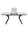 Table repas extensible design industriel ANGELINA cold jade Table repas extensible design industriel ANGELINA cold jade