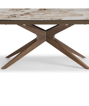 table repas design ceramique patagonia extensible 10 personnes EVA vue pietement