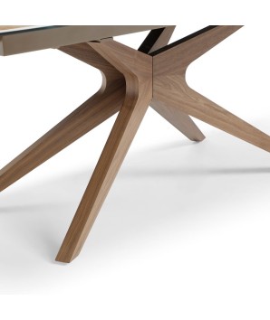 Table a manger EVA ceramique patagonia extensible 8 10 personnes detail pied