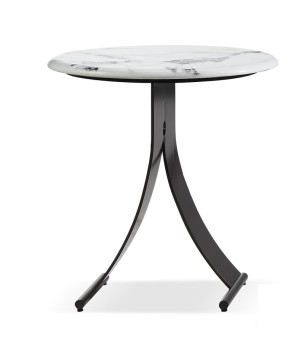 Bout-de-canape-rond-futuriste-CORALIE-pied-metal-plateau-pierre-microcristaline