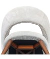Lot de 2 chaises de repas Mid-Century moderne EVA Aragon Tissu Blanc Lot de 2 chaises de repas Mid-Century moderne EVA Aragon Tissu Blanc