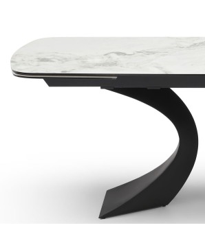 Table à manger extensible 8-12 personnes OLYMPIA Céramique Cold jade