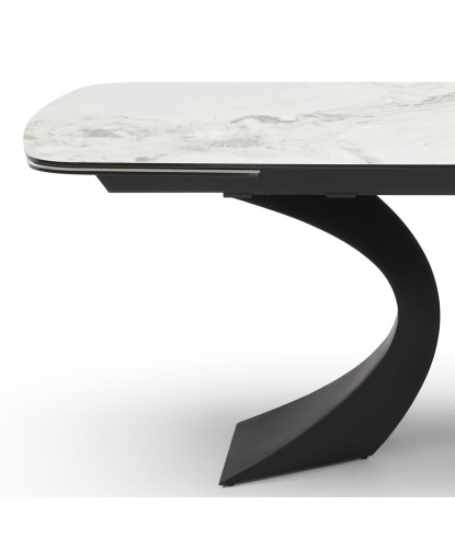 Table à manger extensible 8-12 personnes OLYMPIA Céramique Cold jade
