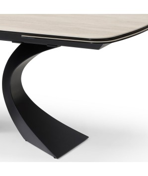 Table à manger extensible 8-12 pers OLYMPIA Céramique Travertin