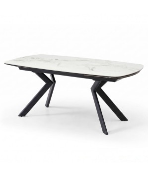 table à manger design OPHELIA cold jade fermée