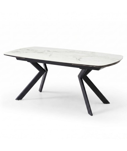 table à manger design OPHELIA cold jade fermée