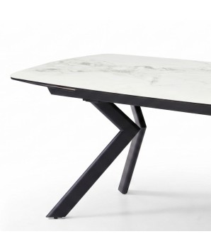 table repas 8 10 personnes OPHELIA cold jade rallonge cache détail